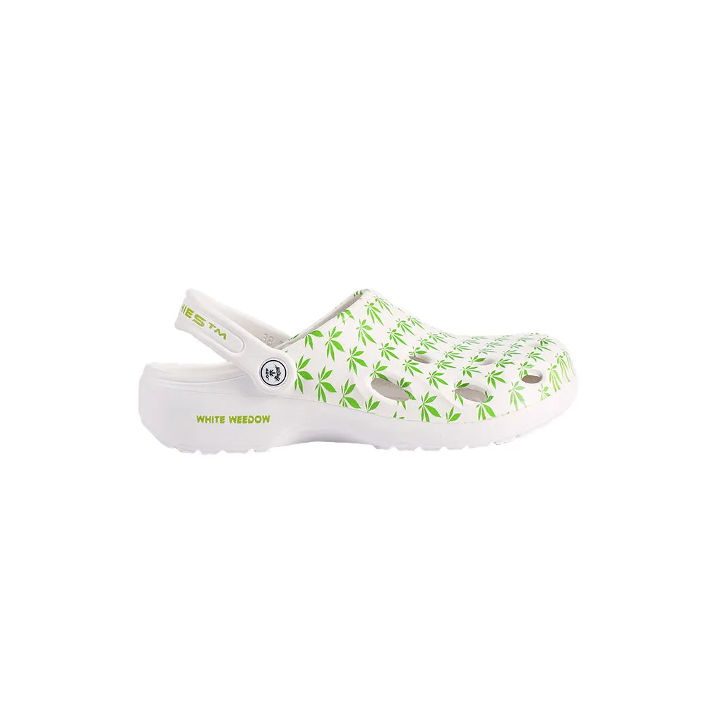 OG Kushies - Womens White Weedow Clog - 1 Pair Per Pack