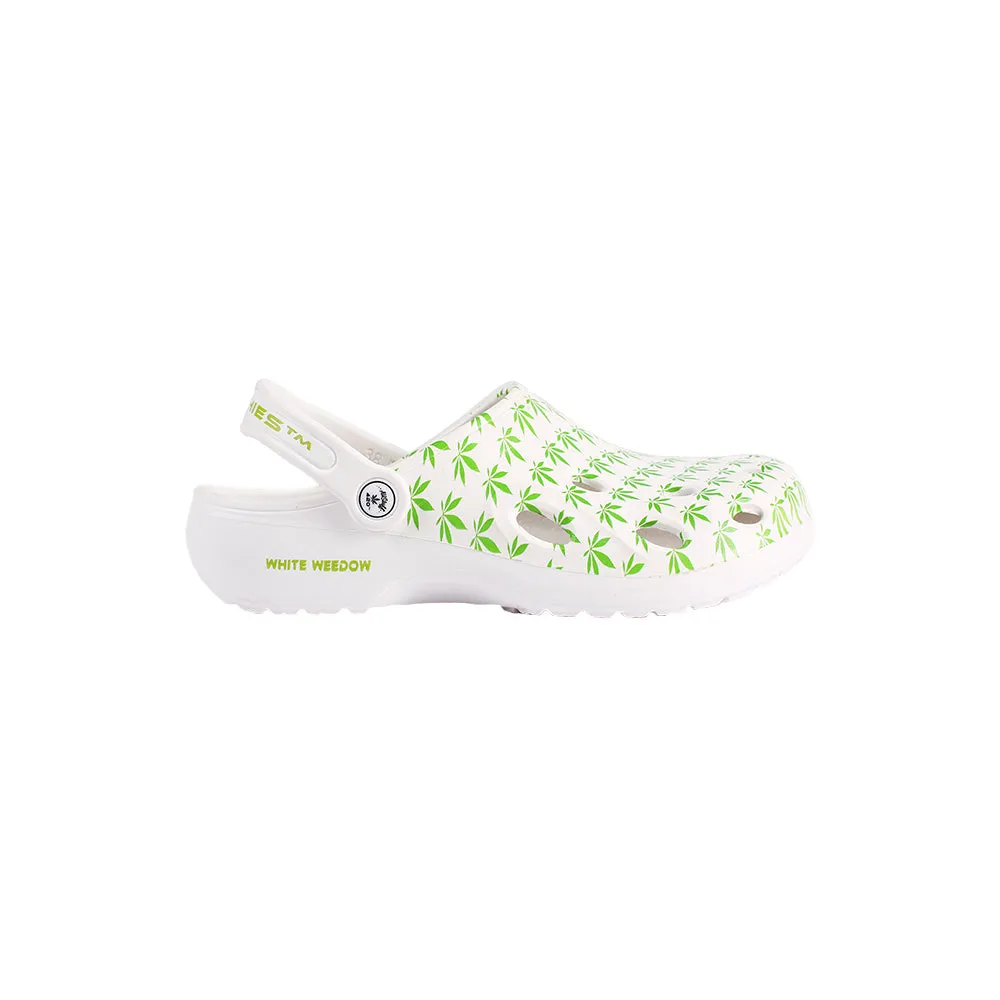 OG Kushies - Womens White Weedow Clog - 1 Pair Per Pack