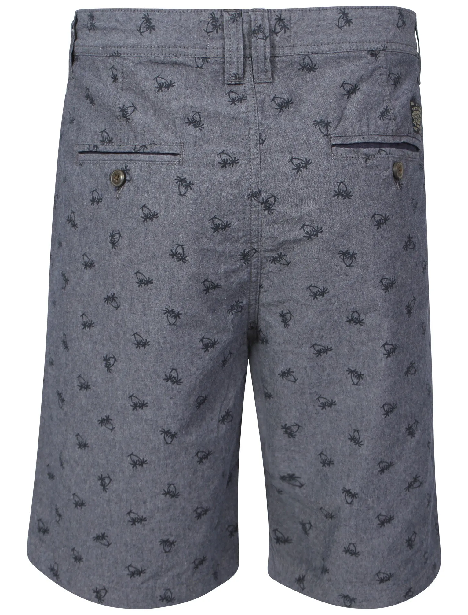 Portfino Cotton Chambray Shorts in Blue - Tokyo Laundry