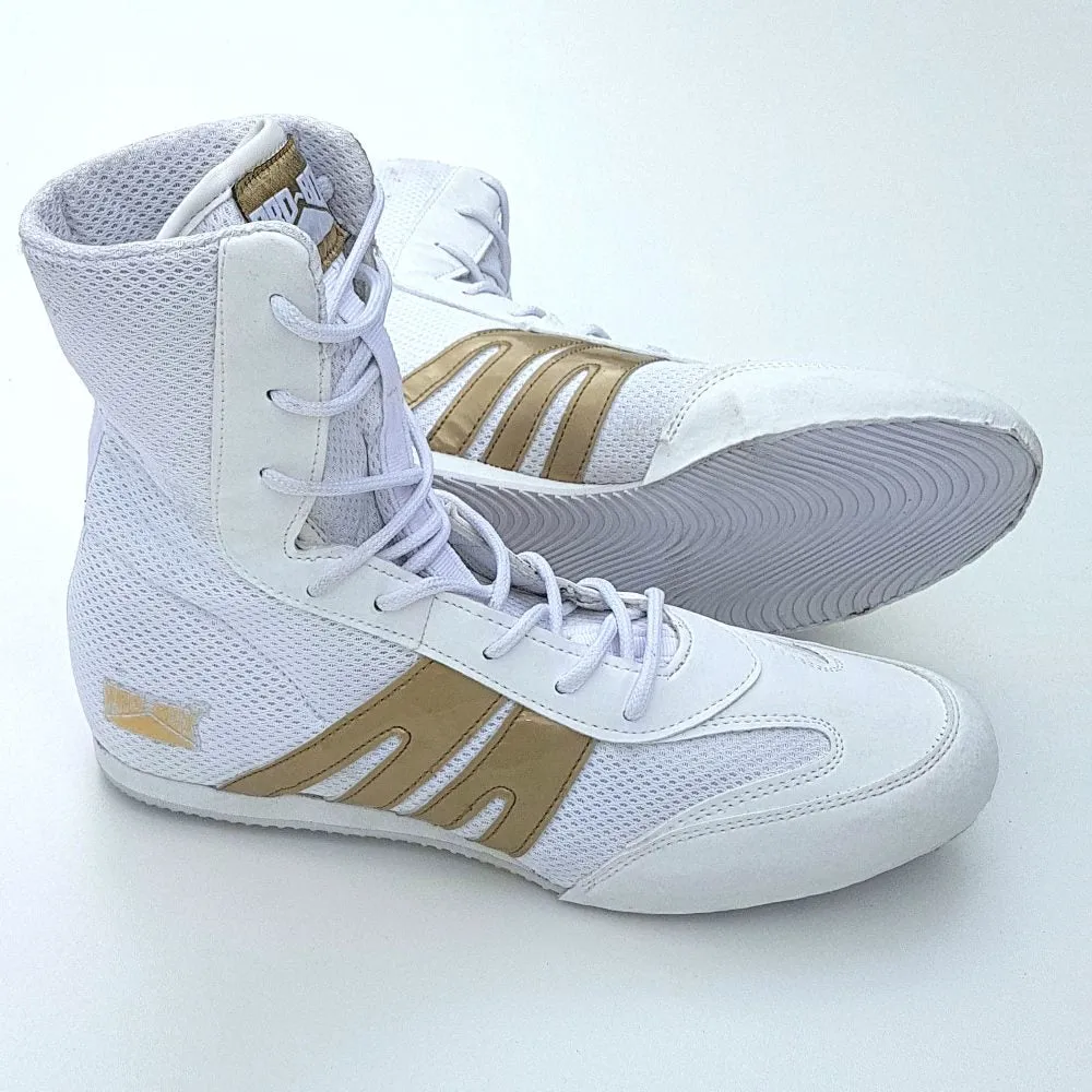 Pro Box Kids Boxing Boots - White/Gold