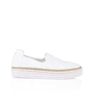 Queen Slip On Sneakers - White Knit