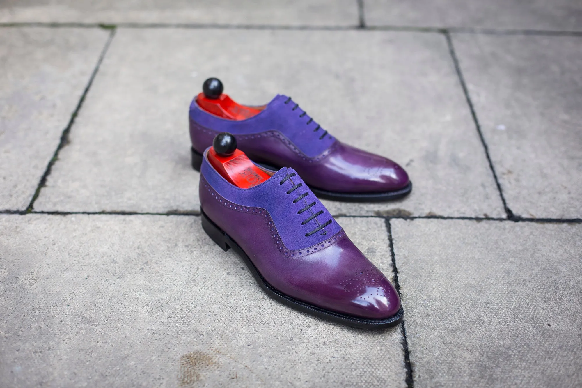 Roosevelt - MTO - Purple Calf / Purple Suede - NGT Last - Single Leather Sole