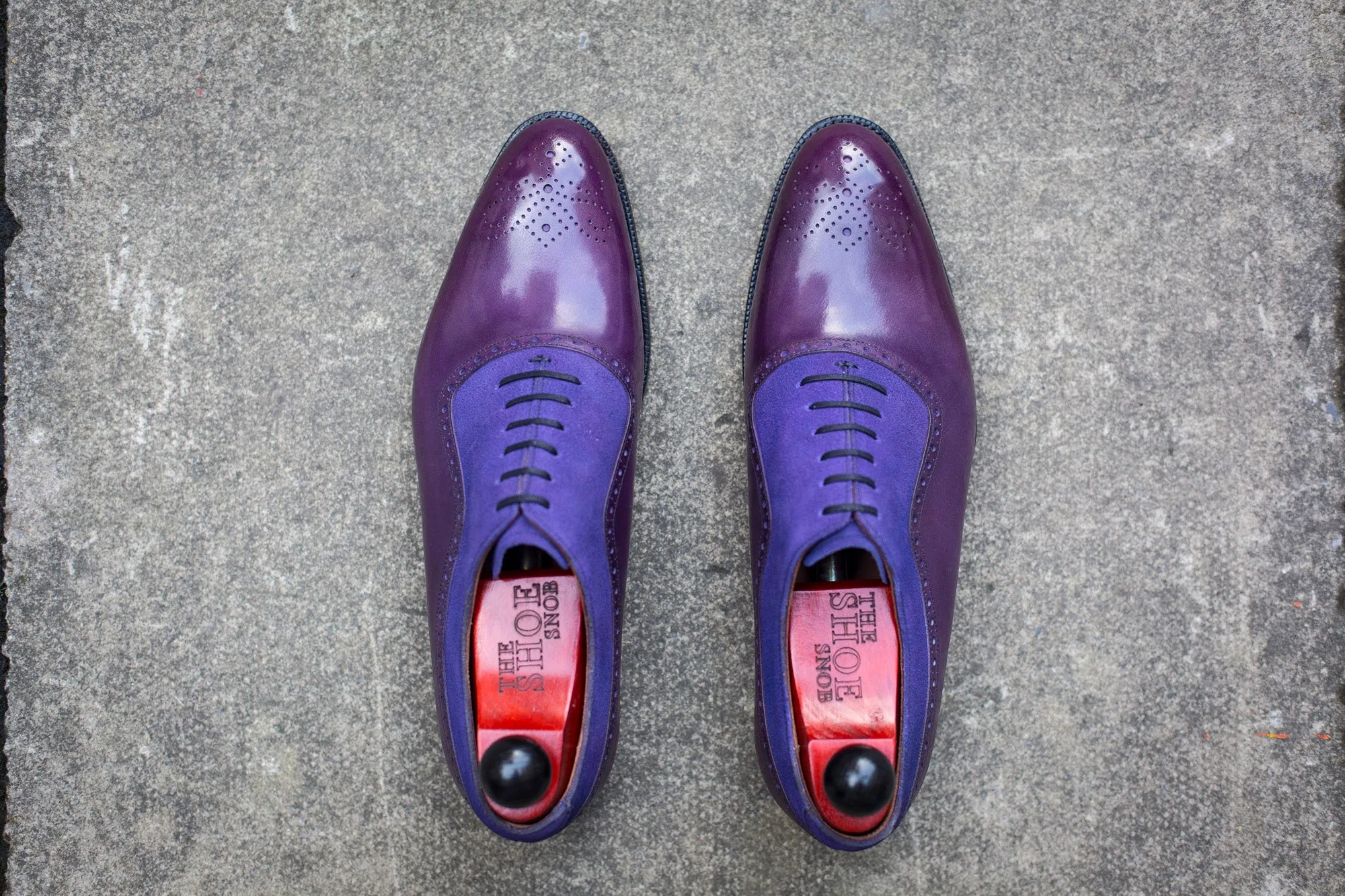 Roosevelt - MTO - Purple Calf / Purple Suede - NGT Last - Single Leather Sole