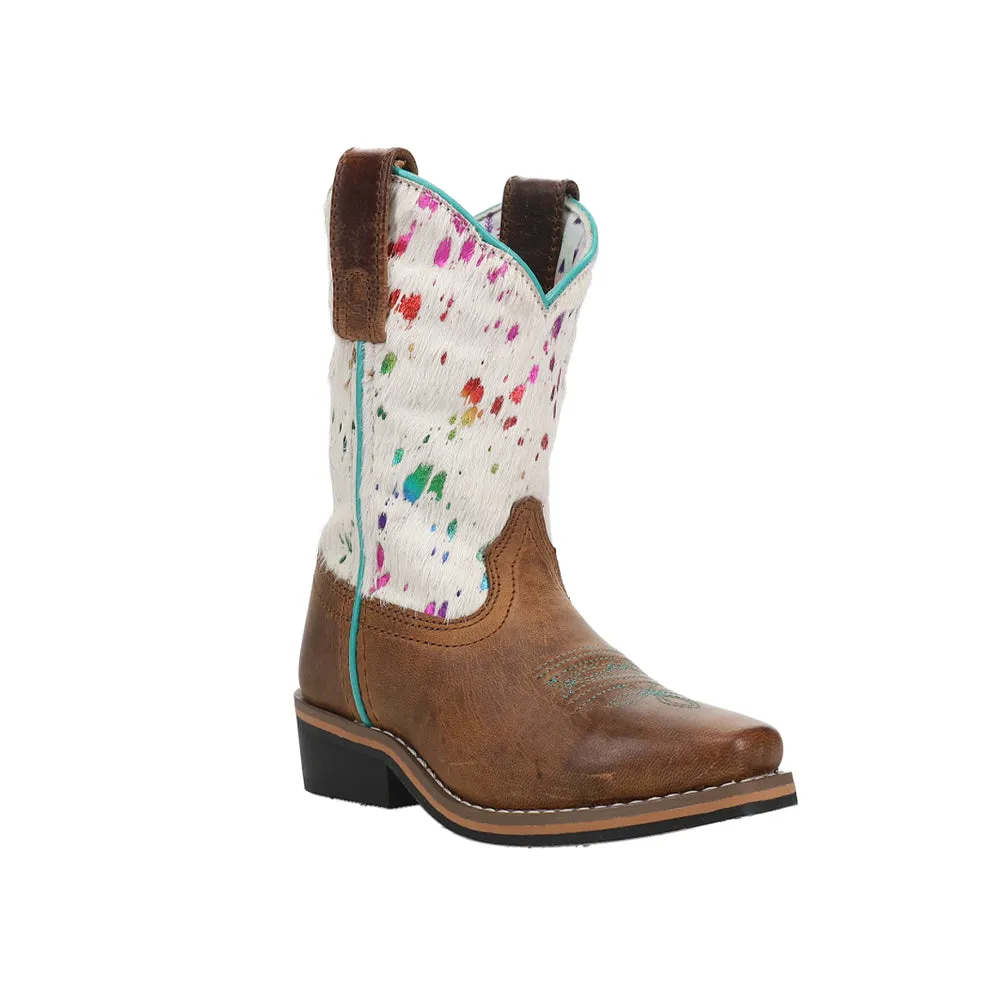 Rumi Metallic Square Toe Cowboy Boots (Little Kid-Big Kid)