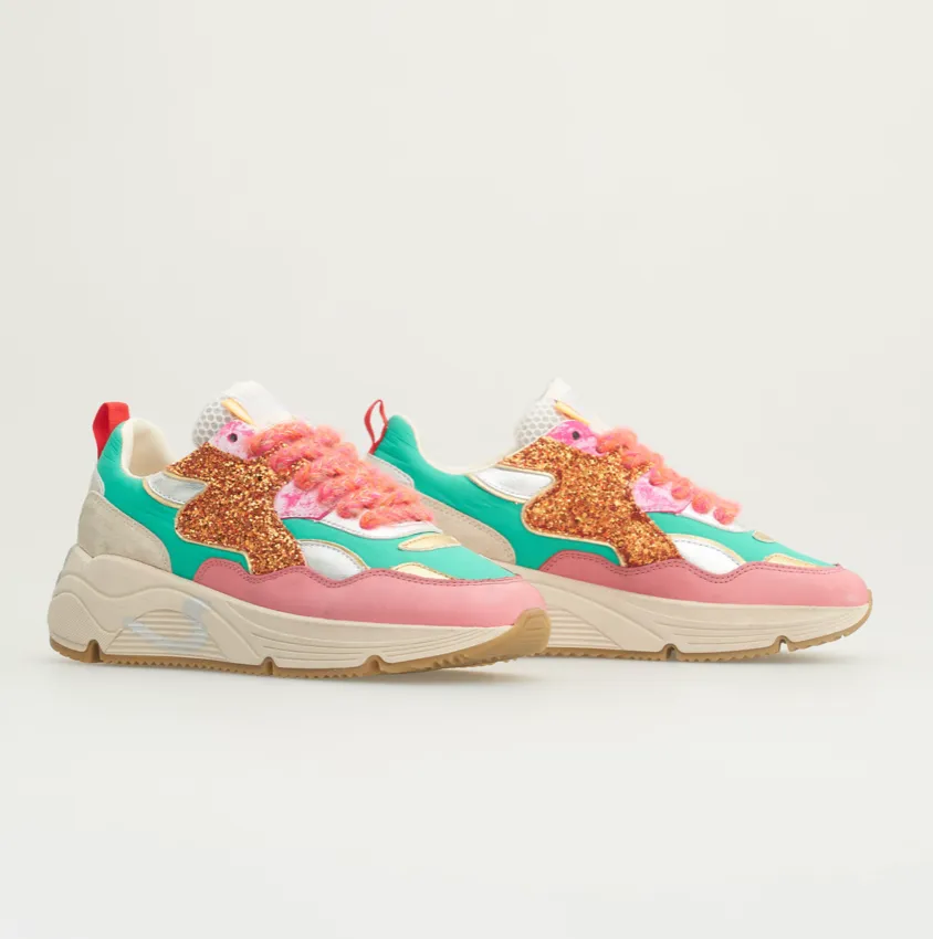 Serafini Green Pink White Malibu Sneaker