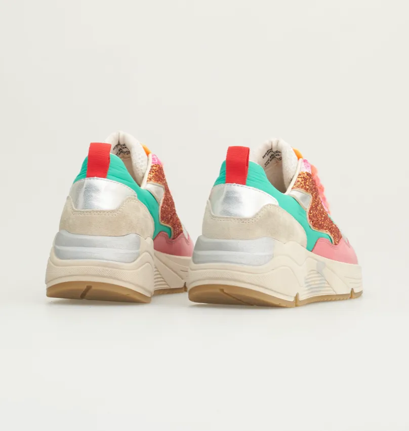 Serafini Green Pink White Malibu Sneaker