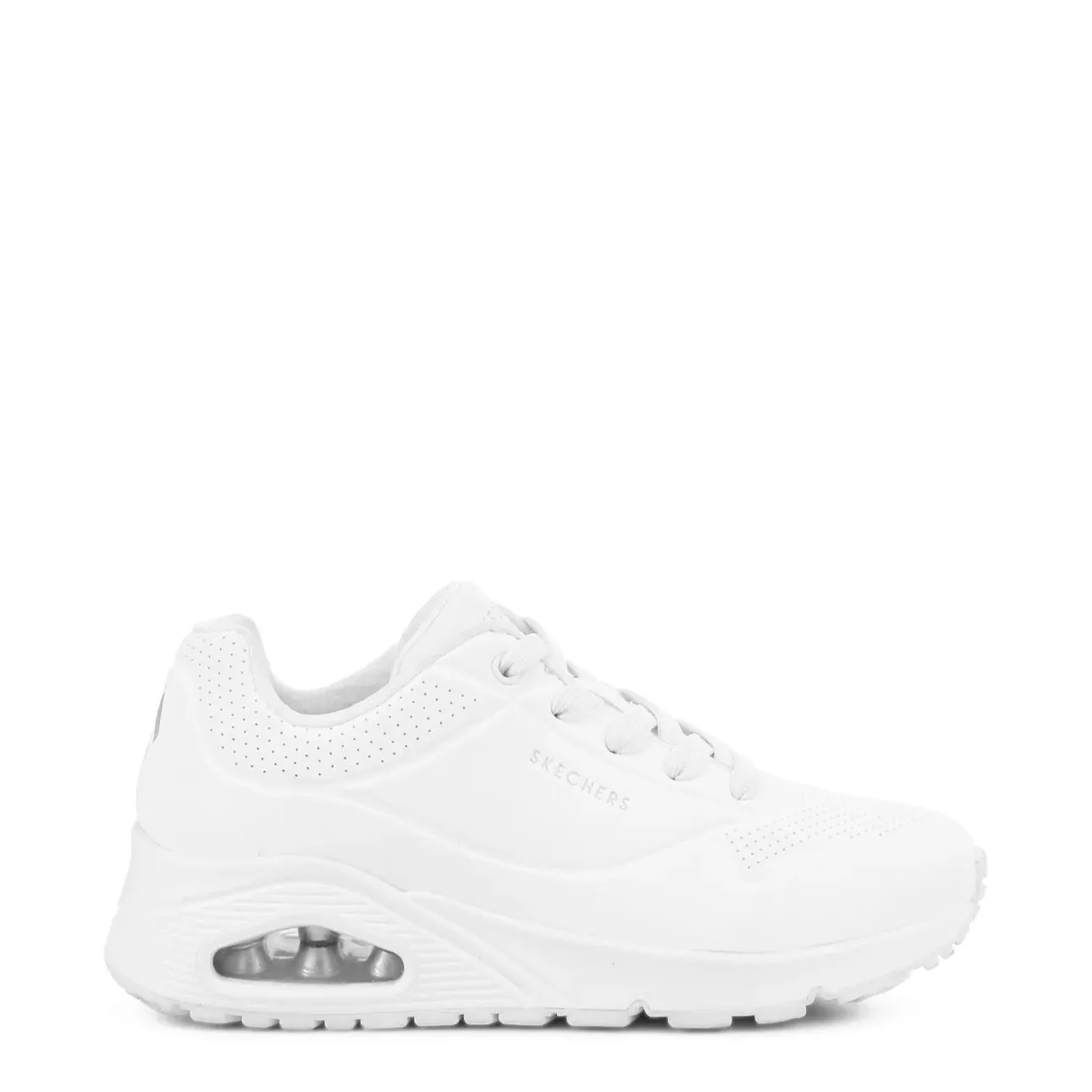 SKECHERS WOMENS UNO STAND ON AIR - WHITE