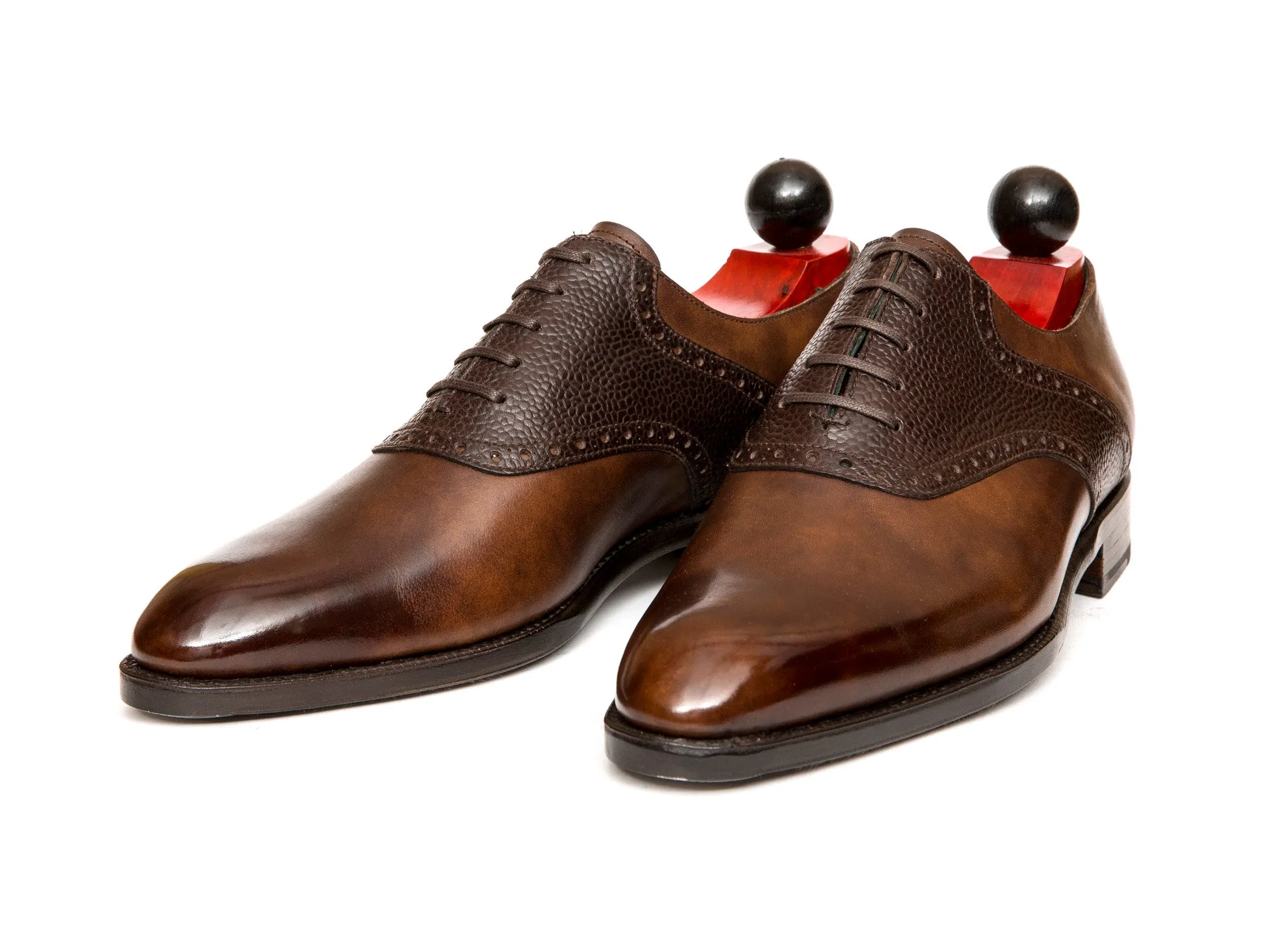 Stefano Redux - MTO - Copper Museum Calf / Dark Brown Scotch Grain - SEA Last - Single Leather Sole