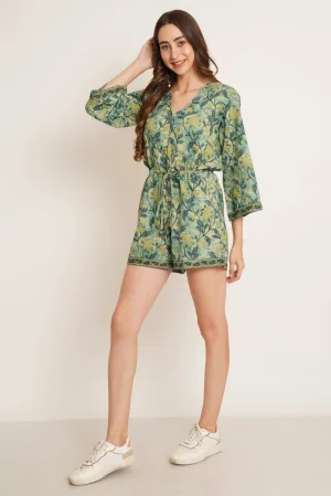 Stylish V-Neck Playsuit for Women