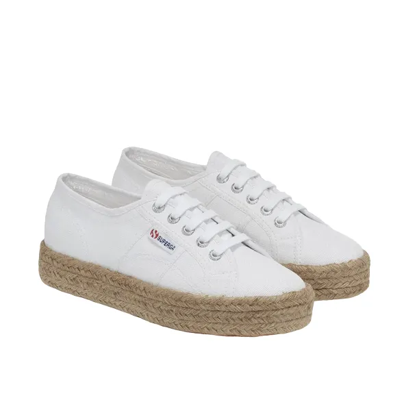 Superga scarpa sneakers da donna in tela con 2730 S00CF20 901 bianco