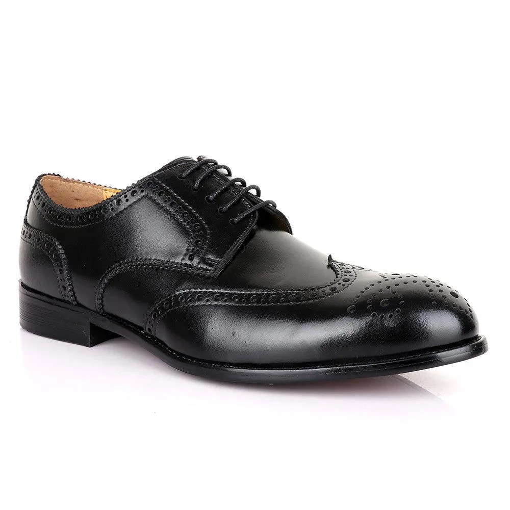 Terry Taylors  Laceup Black Leather Shoe