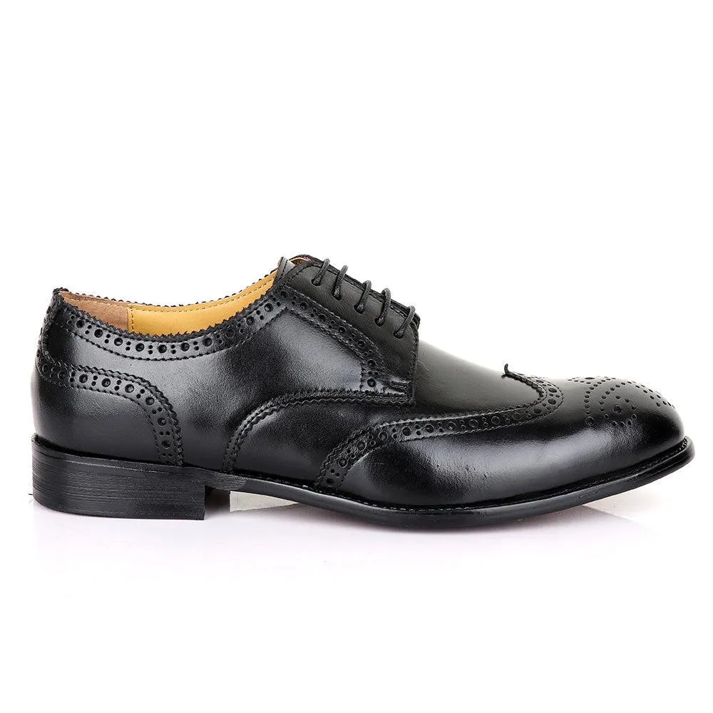 Terry Taylors  Laceup Black Leather Shoe