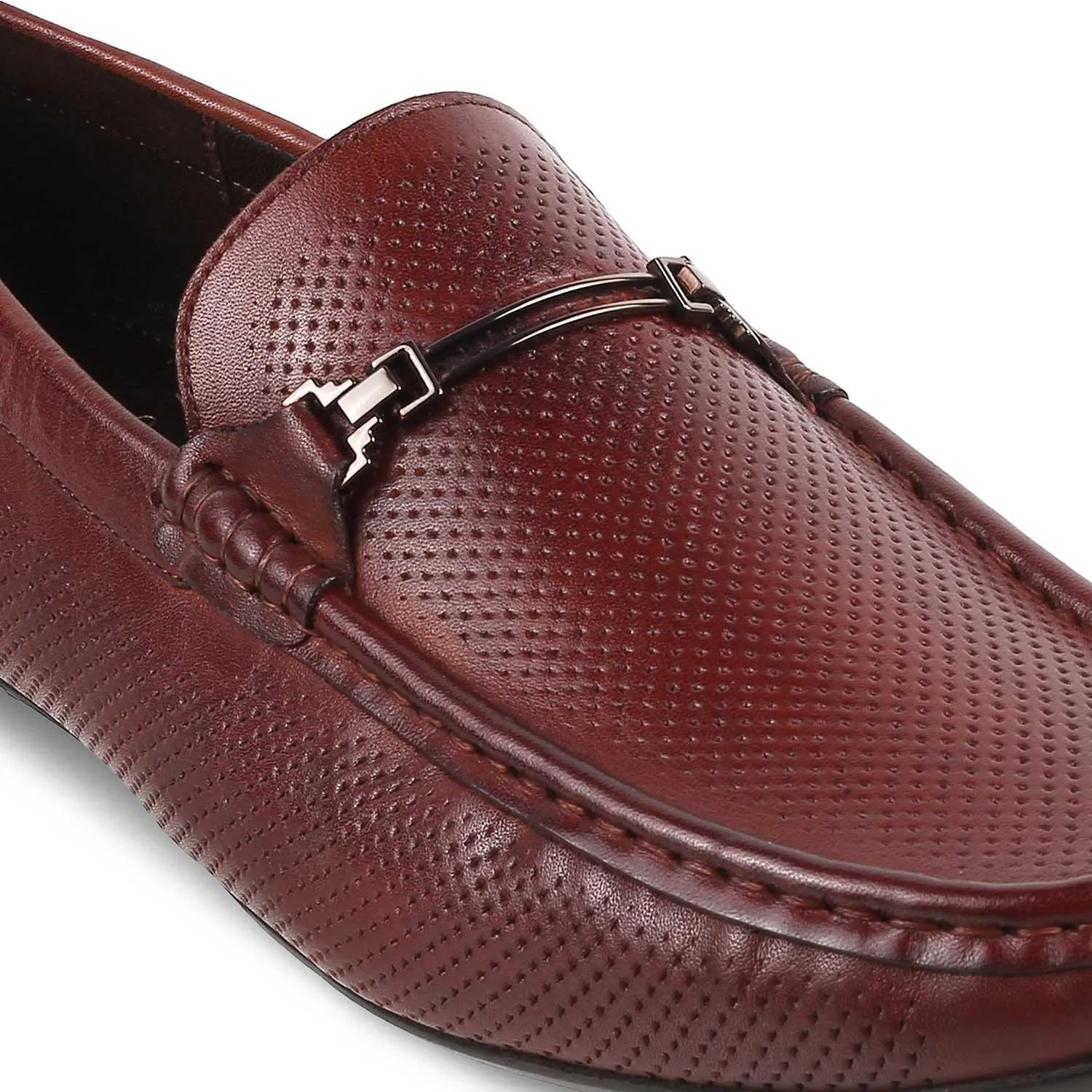 The Open-2 Brown Men's Leather Loafers Tresmode