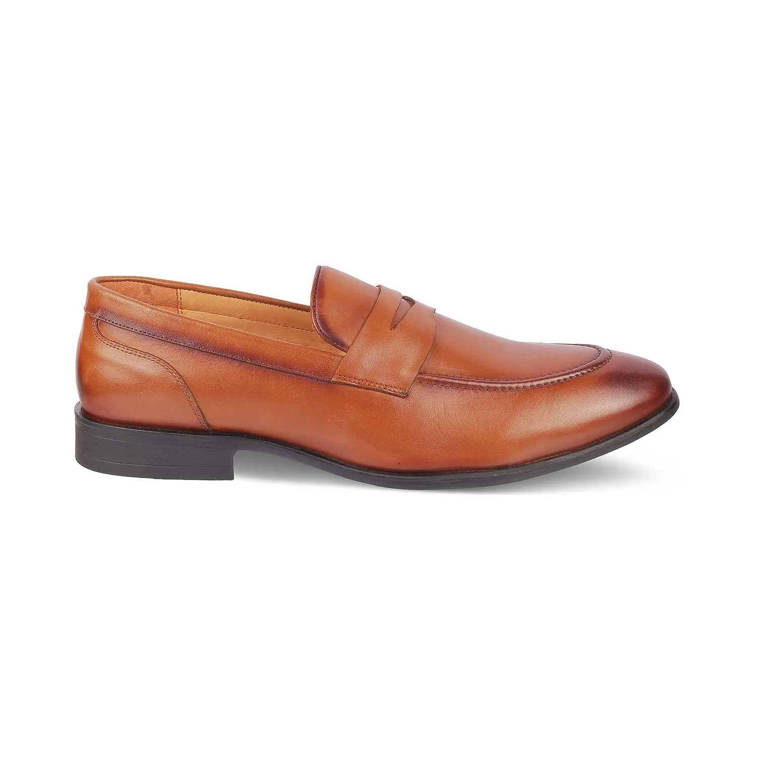 Tresmode Dawson Tan Men's Leather Penny Loafers