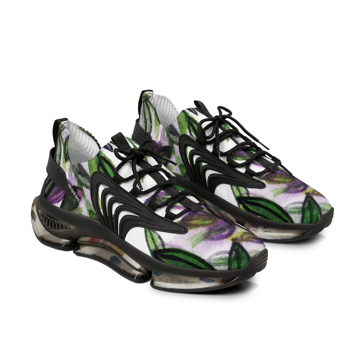 Tropical Leaf Print Men's Shoes, Hawaiian Style Palm Leaves Best Comfy Men's Mesh Sports Sneakers