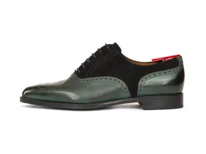 Wallingford - MTO - Shaded Green Calf / Black Suede - LPB Last - Single Leather Sole