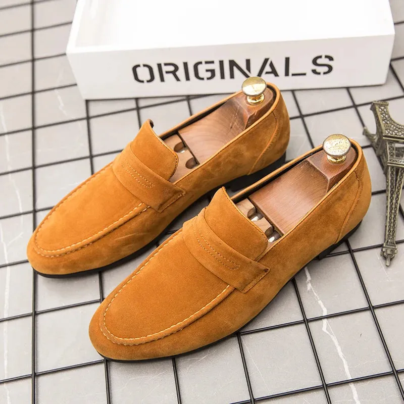 Wiaofellas Summer brown Men Loafers Business office wedding shoes suede shoes Flat Shoes Slip On Male Casual Shoes  zapatillas de deporte