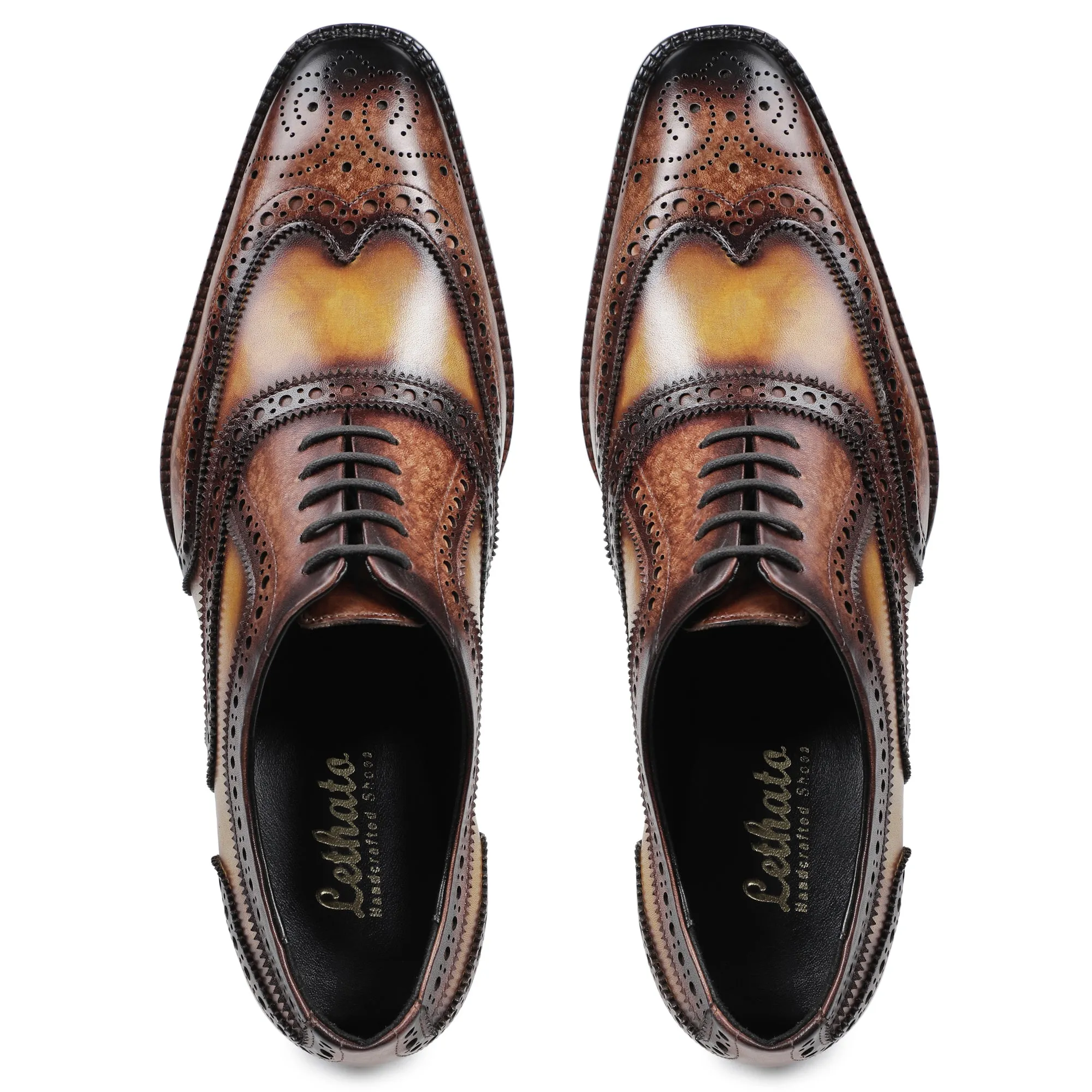 Wingtip Brogue Oxford- Brown & Tan