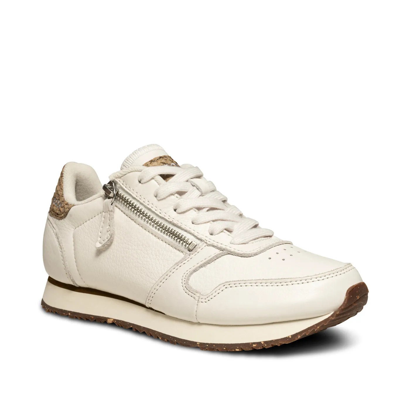 WODEN Ydun Leather Zipper Blanc de Blanc